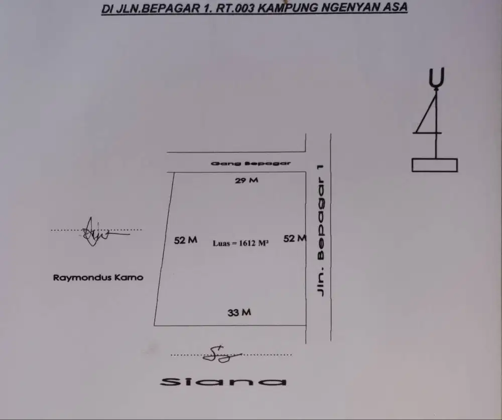 Dijual tanah SHM tanpa perantara