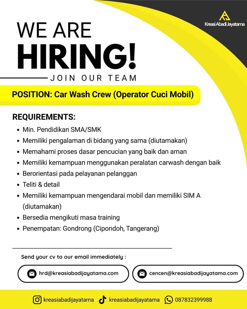 Carwash Crew (Operator Cuci Mobil)