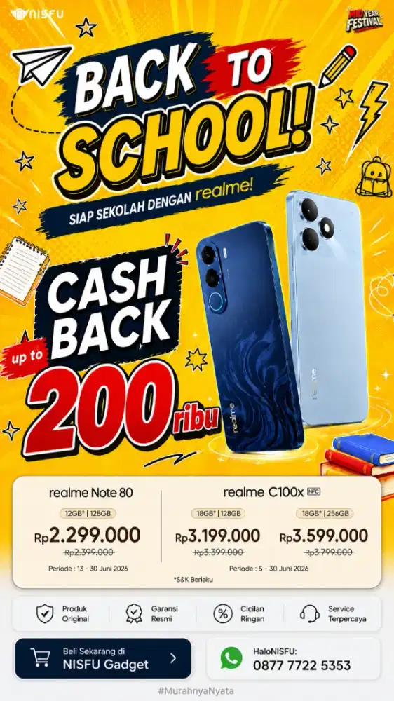 Cashback Up to 500k khusus di Nisfu Gadget