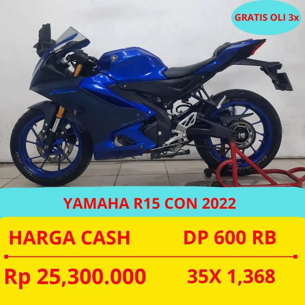 YAMAHA R15 CON 2022 DP MURAH 600 RIBU GUYS