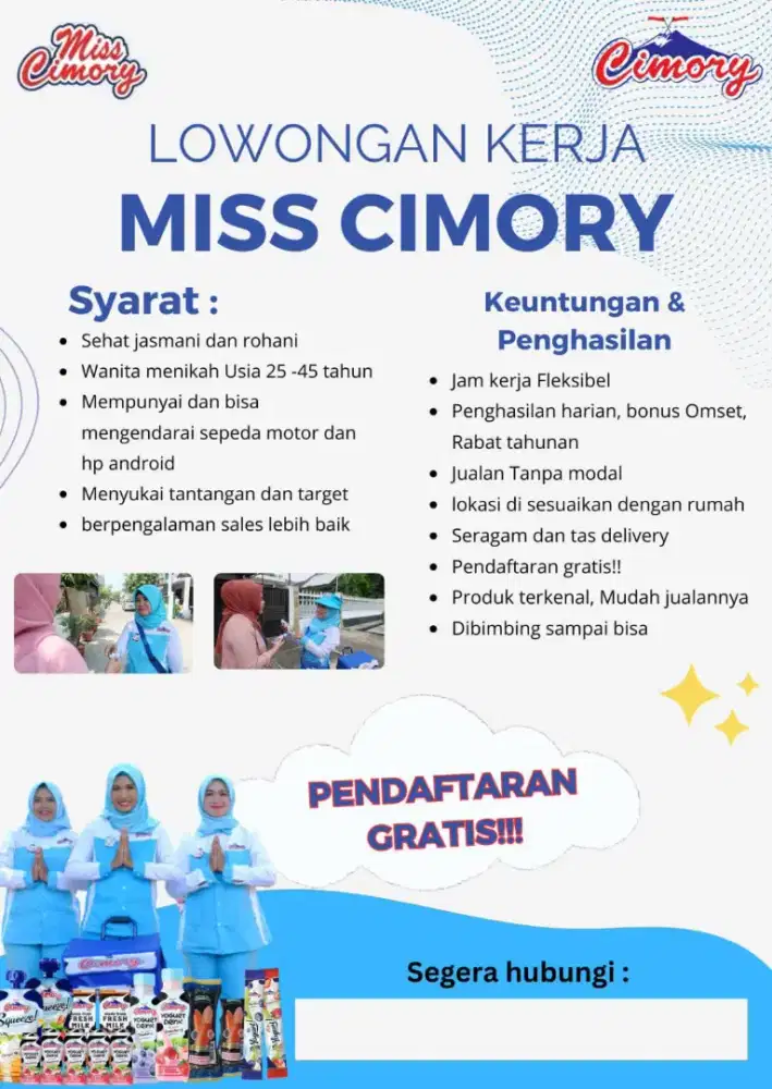 Lowongan kerja Miss cimory