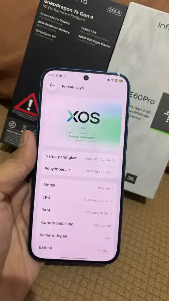 Infinix note 60 pro 5g 8/256gb second fullset
