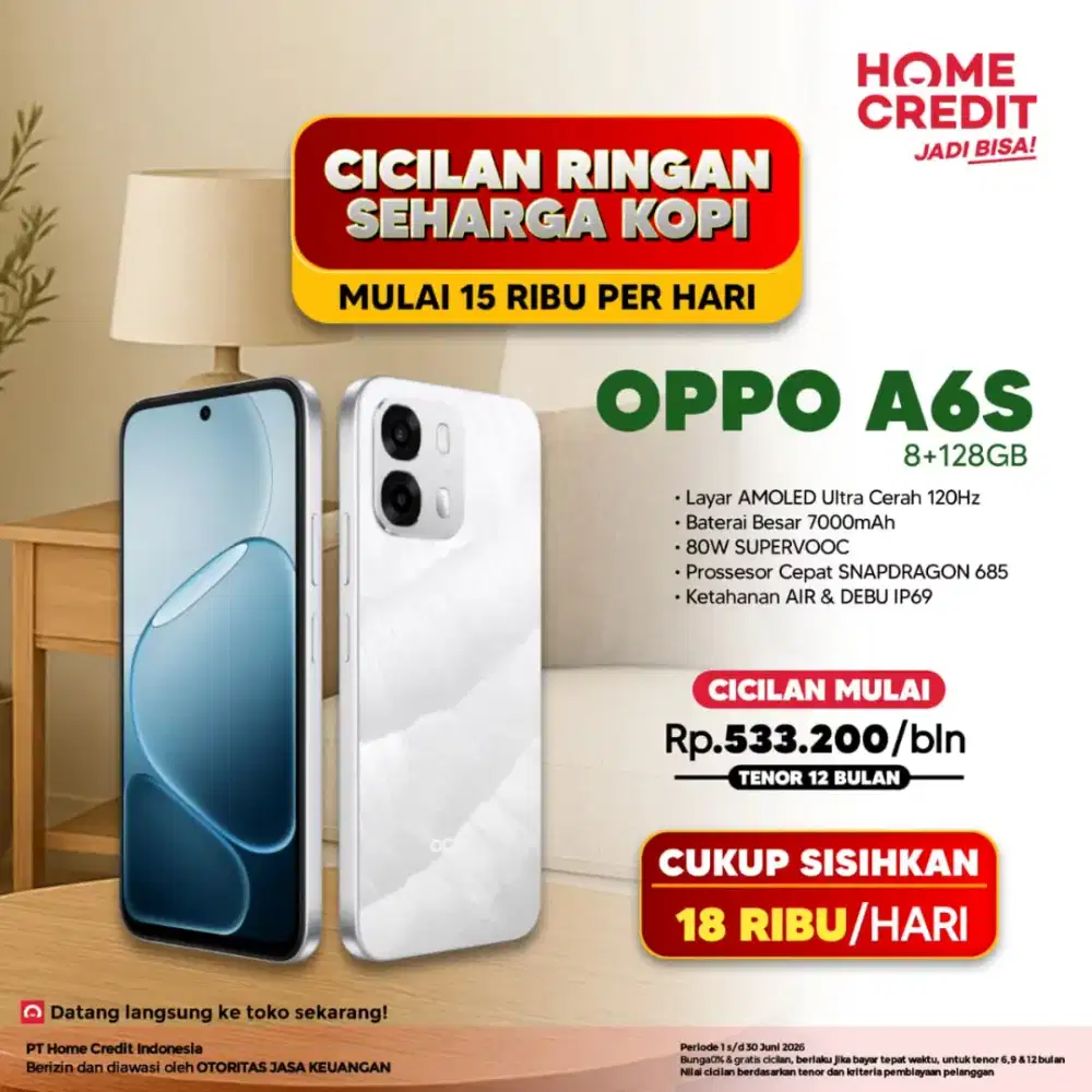 Kredit OPPO A6s Tanpa Kartu Kredit