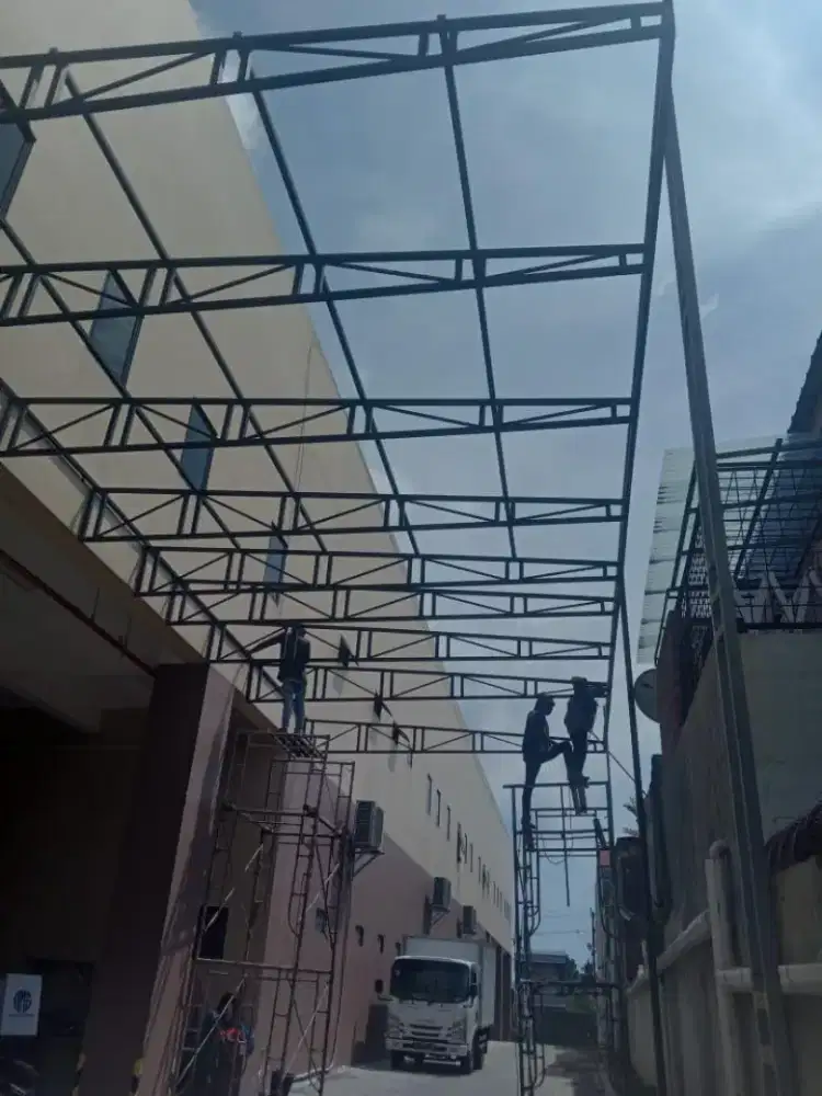 Kanopi teras atap seng sepandek