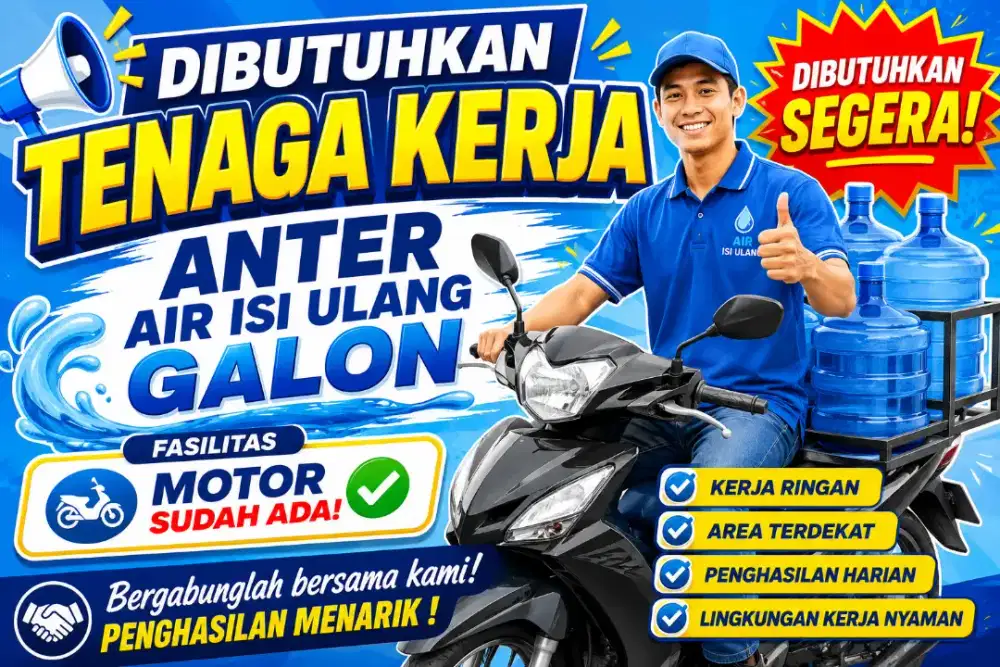 Dibutuhkan Kurir Antar Air Isi Ulang Galon