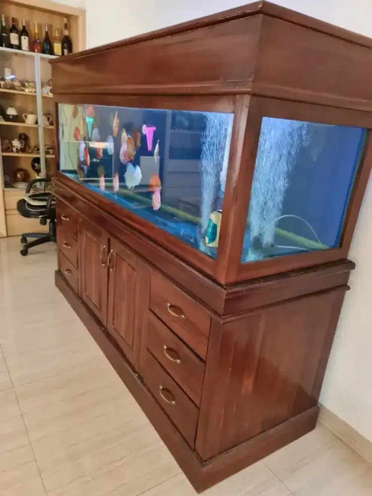 Aquarium kayu jati panjang 2 Meter