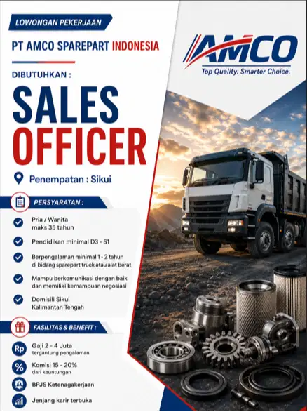 SALES OFFICER (SPAREPART TRUCK & ALAT BERAT)