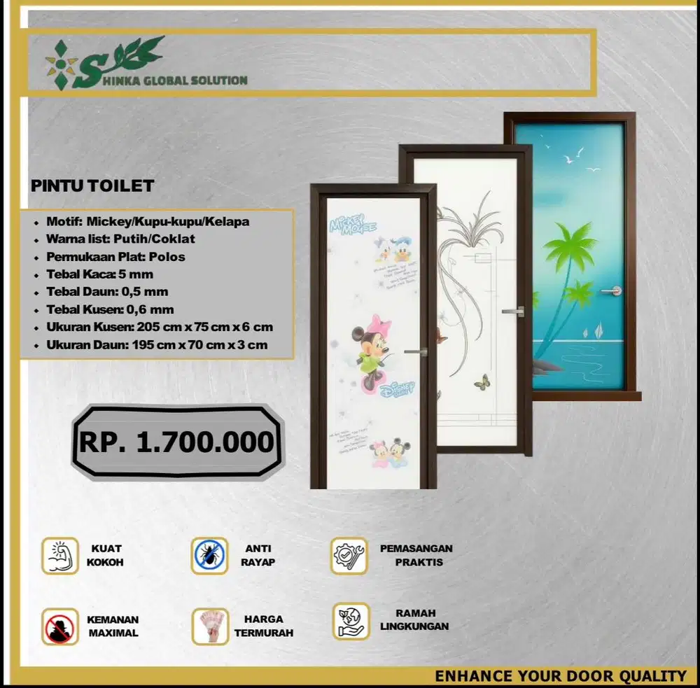 PINTU TOILET KARAKTER Harga murah kualitas bagus