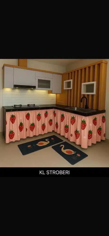 Ready Stock Gorden kolong dapur