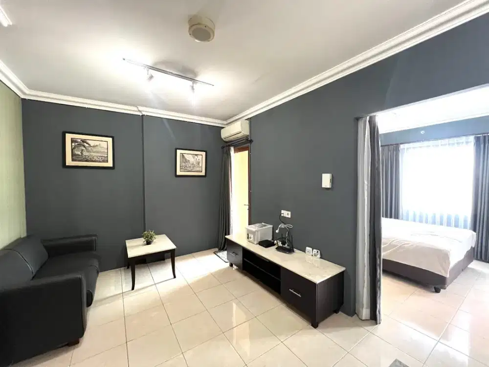 Sewa Apartemen Grand Setiabudi Tipe 1 Bed Room, Furnished, Ada Bathtub