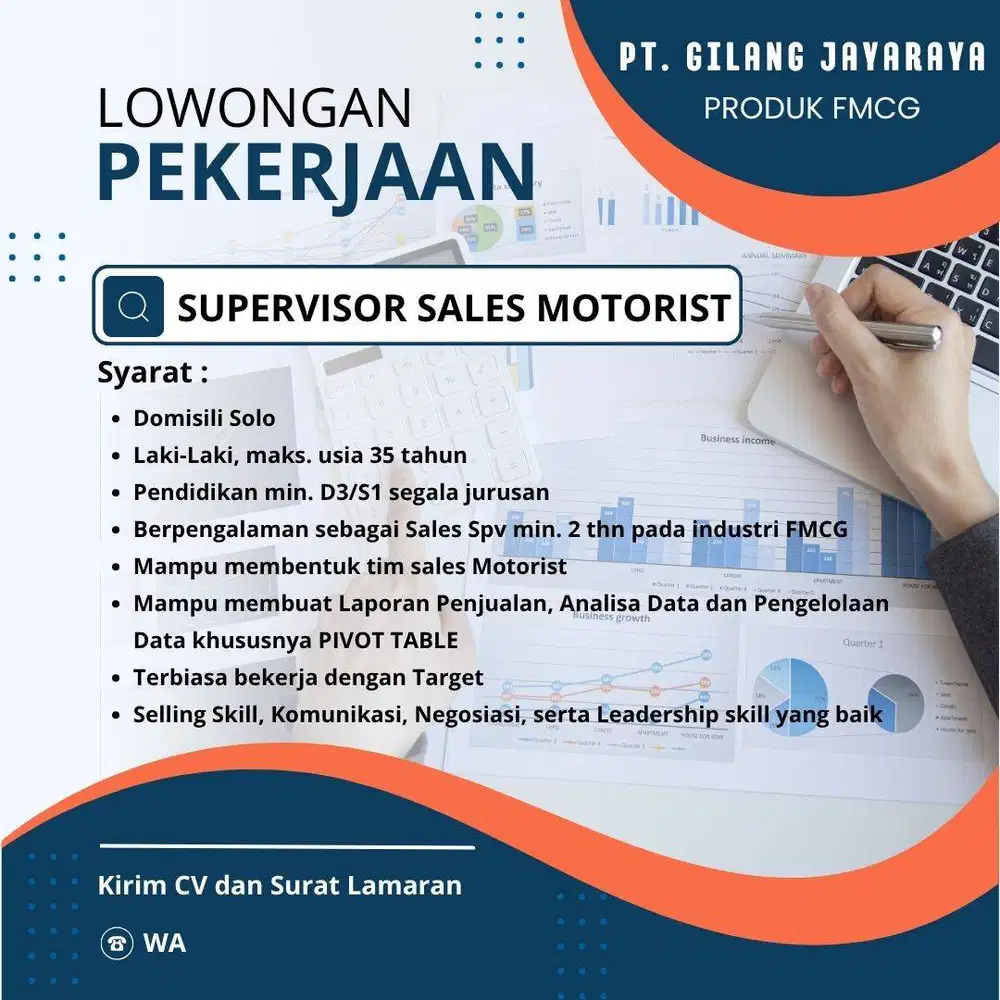 Lowongan Supervisor Sales Motorist