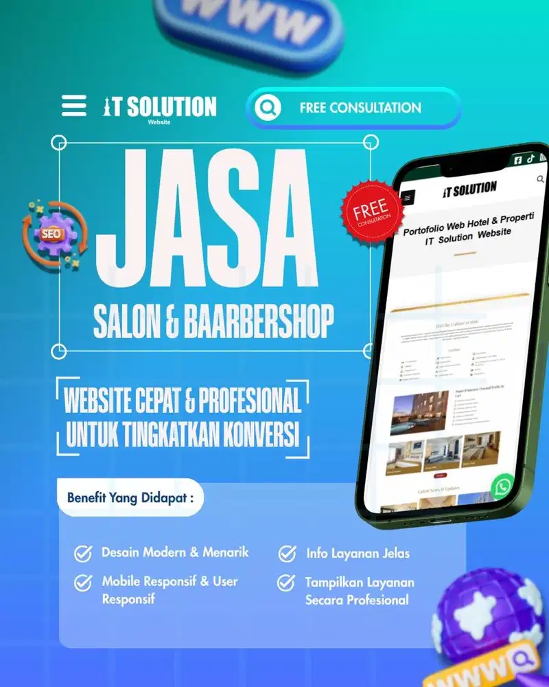 Pembuatan Website Salon dan Barbershop Profesional