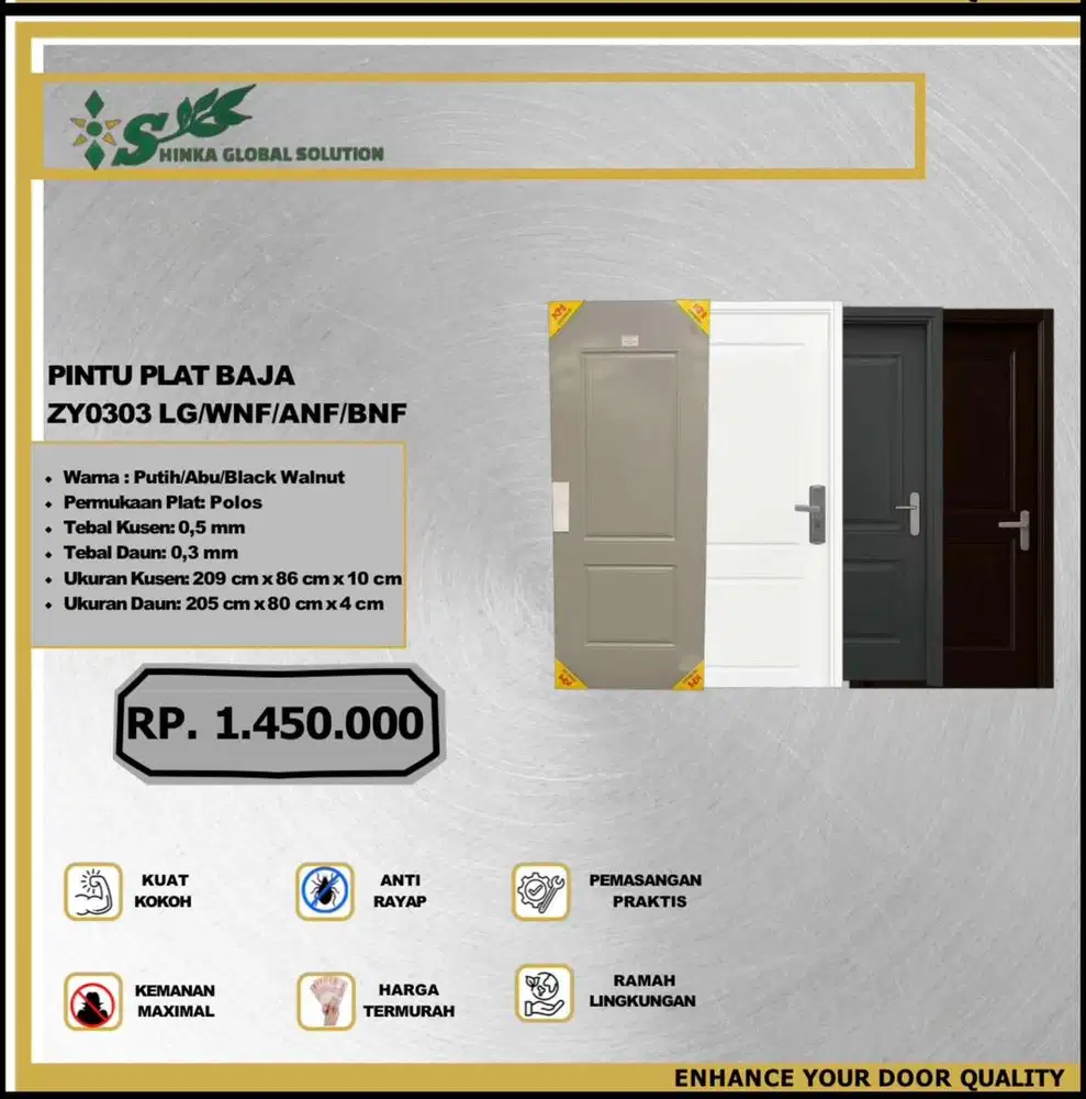 PINTU PLAT BAJA ZY0303 LG/WNF/ANF/BNF