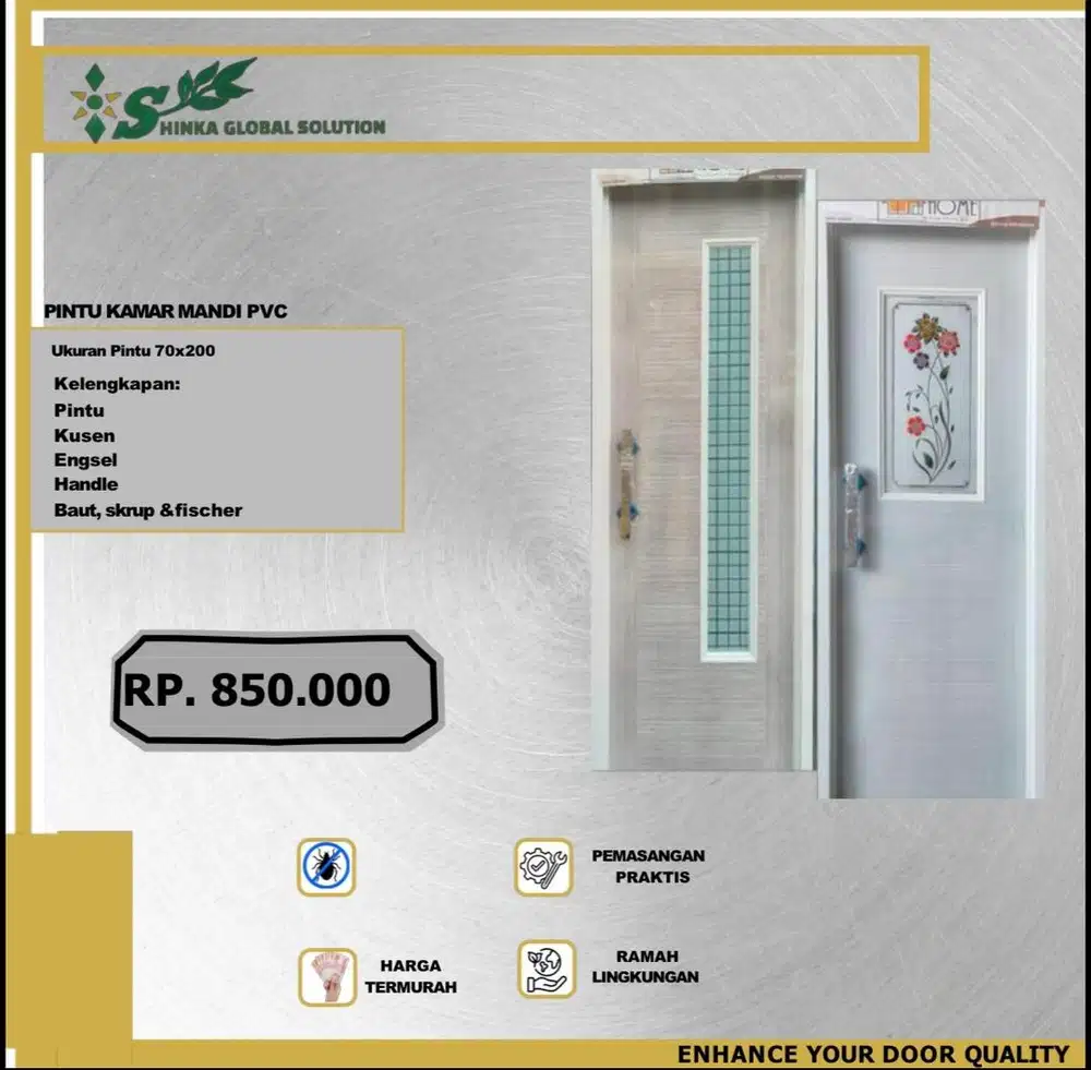 PINTU KAMAR MANDI PVC HARGA MURAH KUALITAS BAGUS