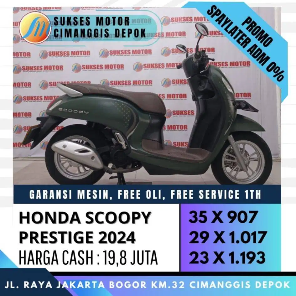 SCOOPY PRESTIGE 2024 IJO ARMY CASH KREDIT CICILAN RINGAN