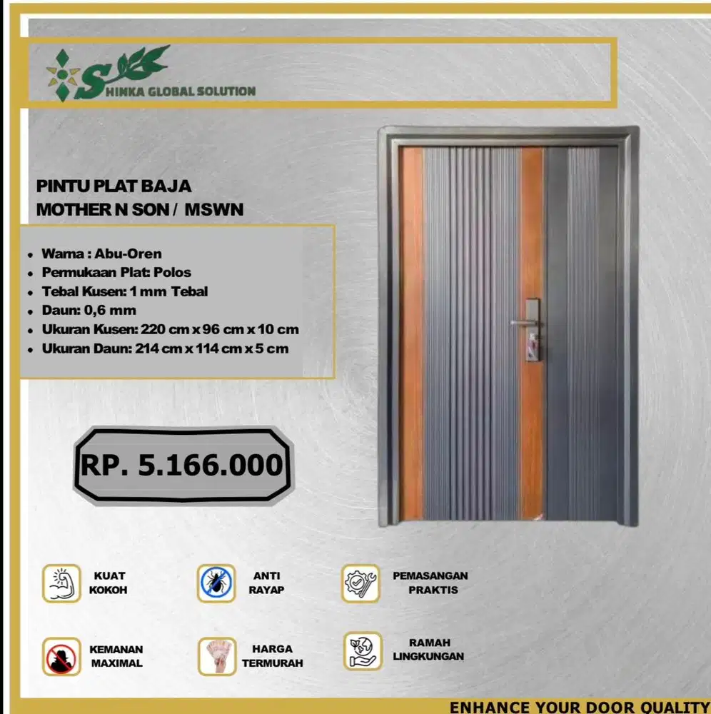PINTU PLAT BAJA MOTHER SON/MSWN
