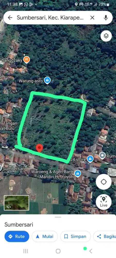 Dijual Kebun cocok utk pertanian, perkebunan, villa, dll