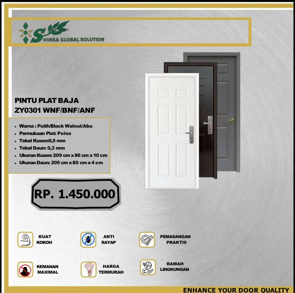 PINTU PLAT BAJA ZY0301