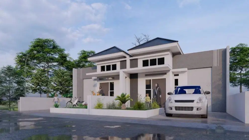 RUMAH CLUSTER KOMARUDIN RAJABASA DIPINGGIR JLN UTAMA DP MURAH