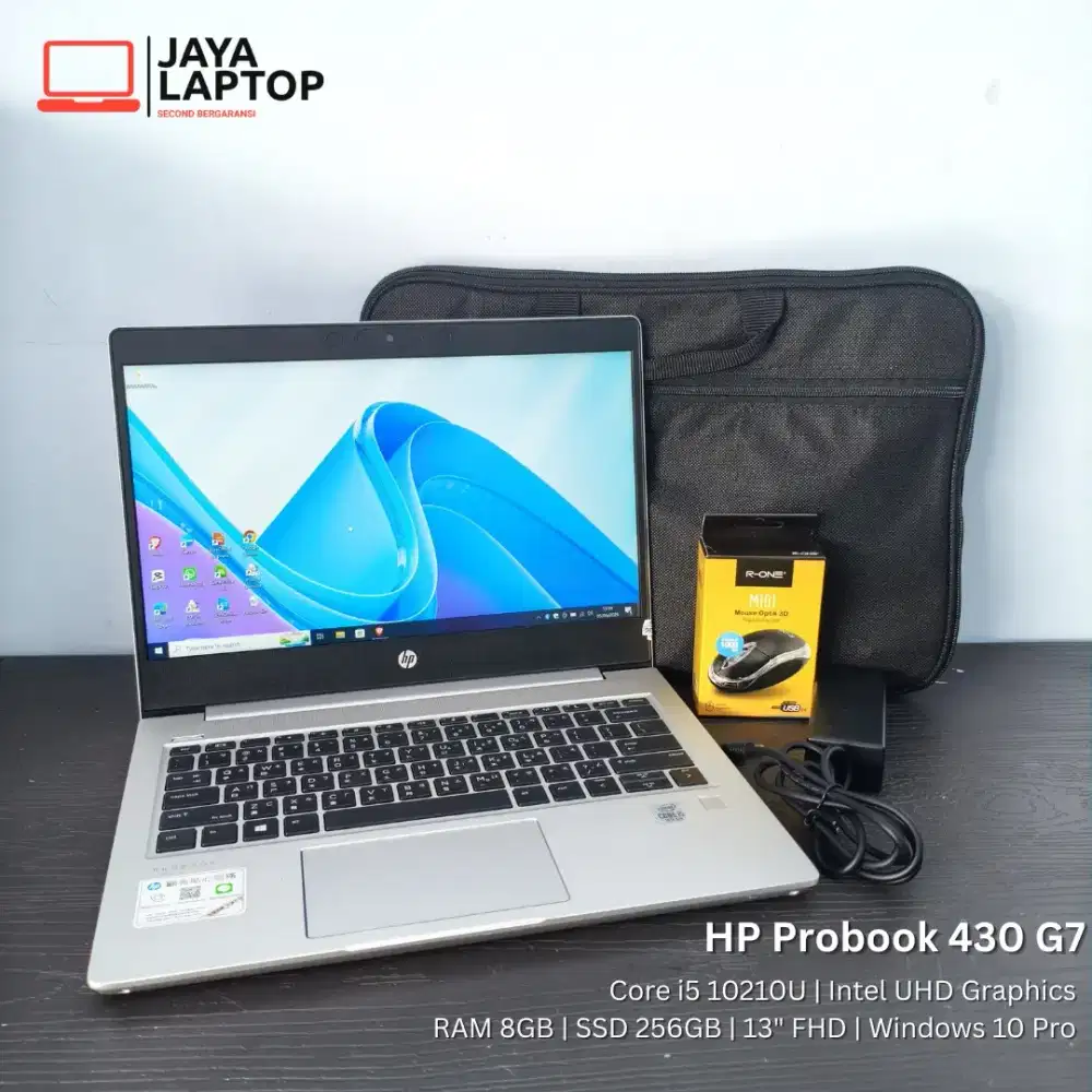 HP Probook 430 G7 Core i5 Gen 10 RAM 8GB SSD 256GB Laptop Second Bekas
