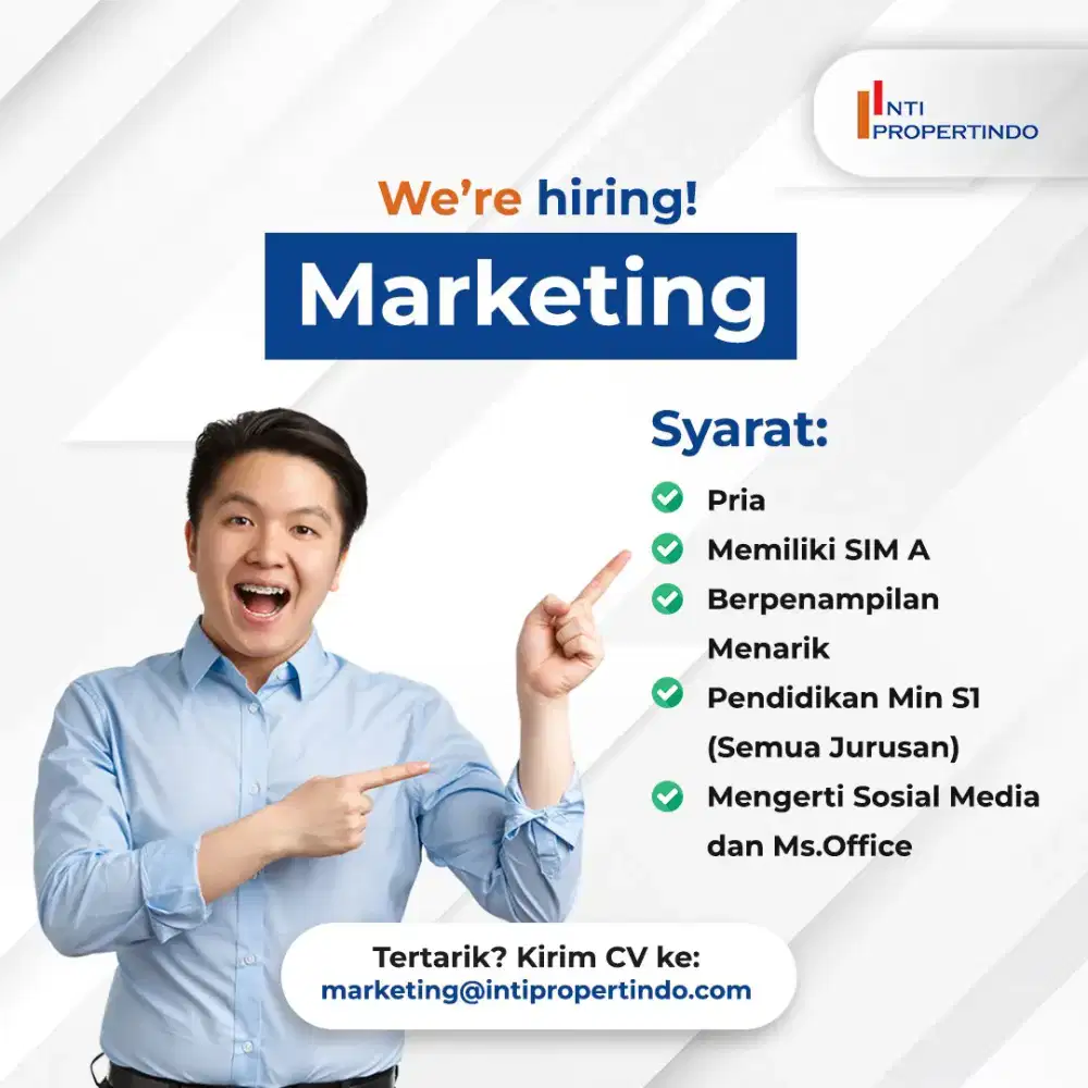 Dibutuhkan Segera Marketing Untuk Jual Pergudangan
