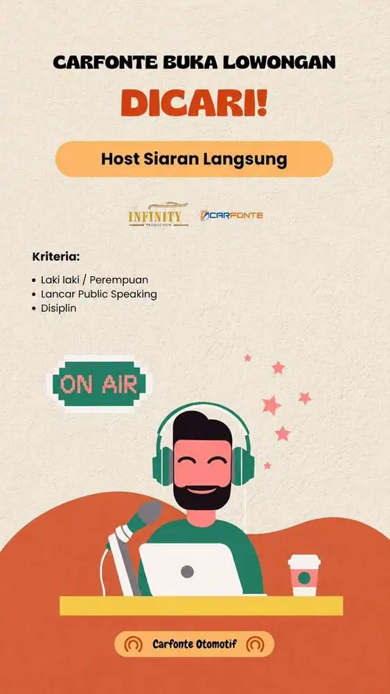 Lowongan Pekerjaan Host Live