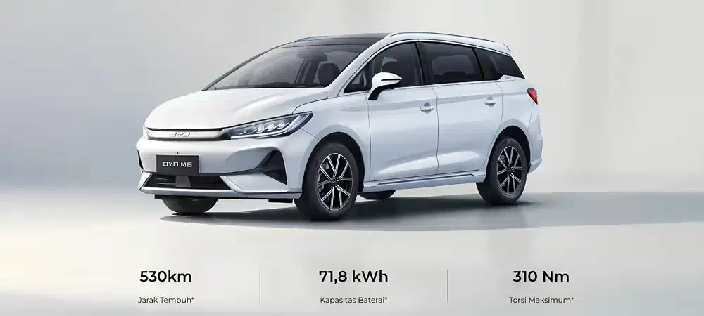 BYD M6 [Mobil Baru]  Superior 7S Listrik-AT