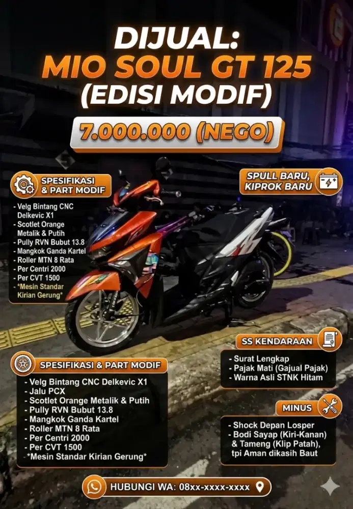 mio soul gt 125 modif