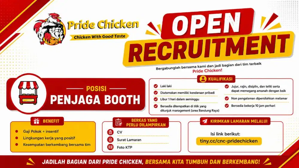 Lowongan Crew Outlet Fried Chicken – Pride Chicken