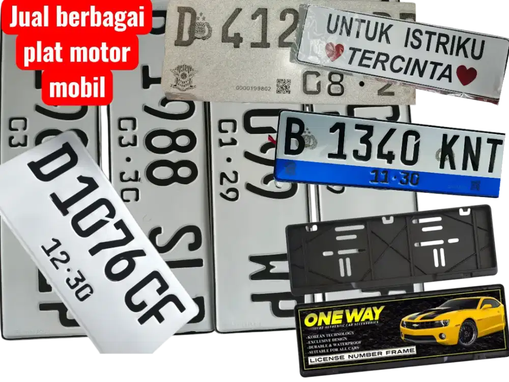 Jual plat nomer berbagai ukuran