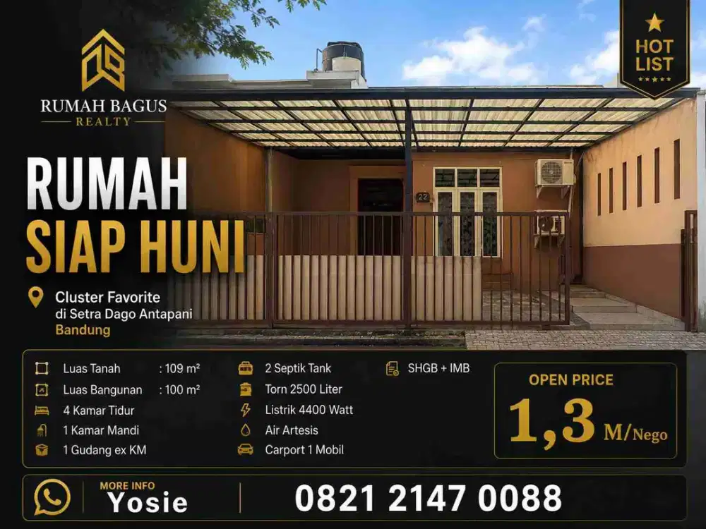 Rumah Cluster Favorite di Setra Puri Dago Antapani Bandung