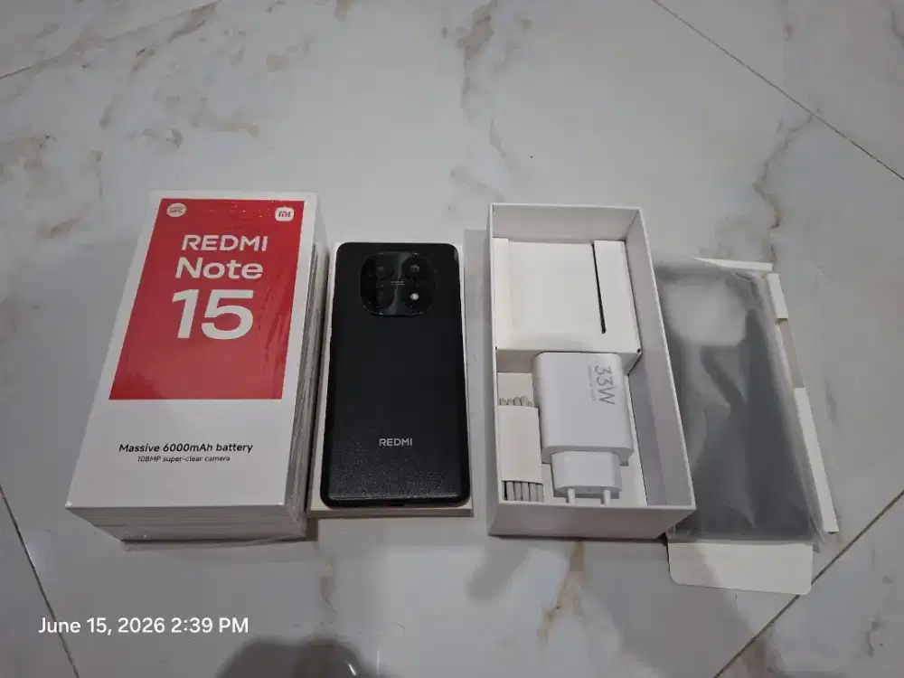 [LIKE NEW] Redmi Note 15 8/128 Fullset Garansi Resmi Panjang