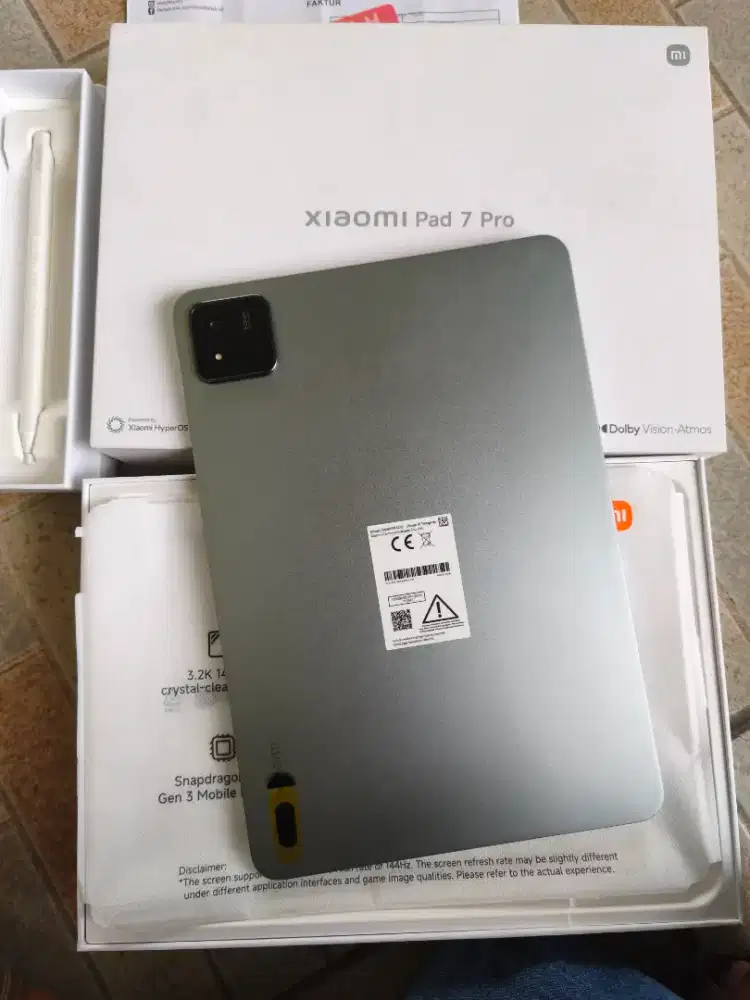 Xiaomi Pad 7 Pro 12/512gb Fulset Like new Garansi Maret 2027