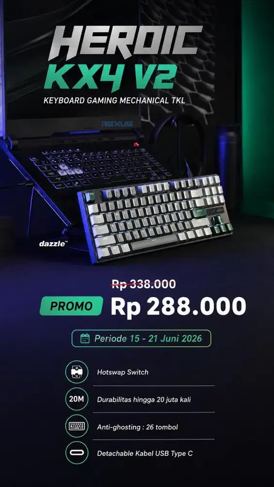Keyboard Rexus Heroic Kx4 V2