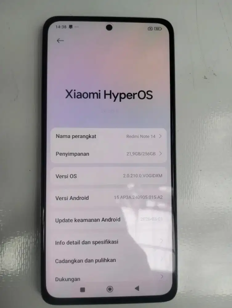 Redmi Not 14 Ram 8/256