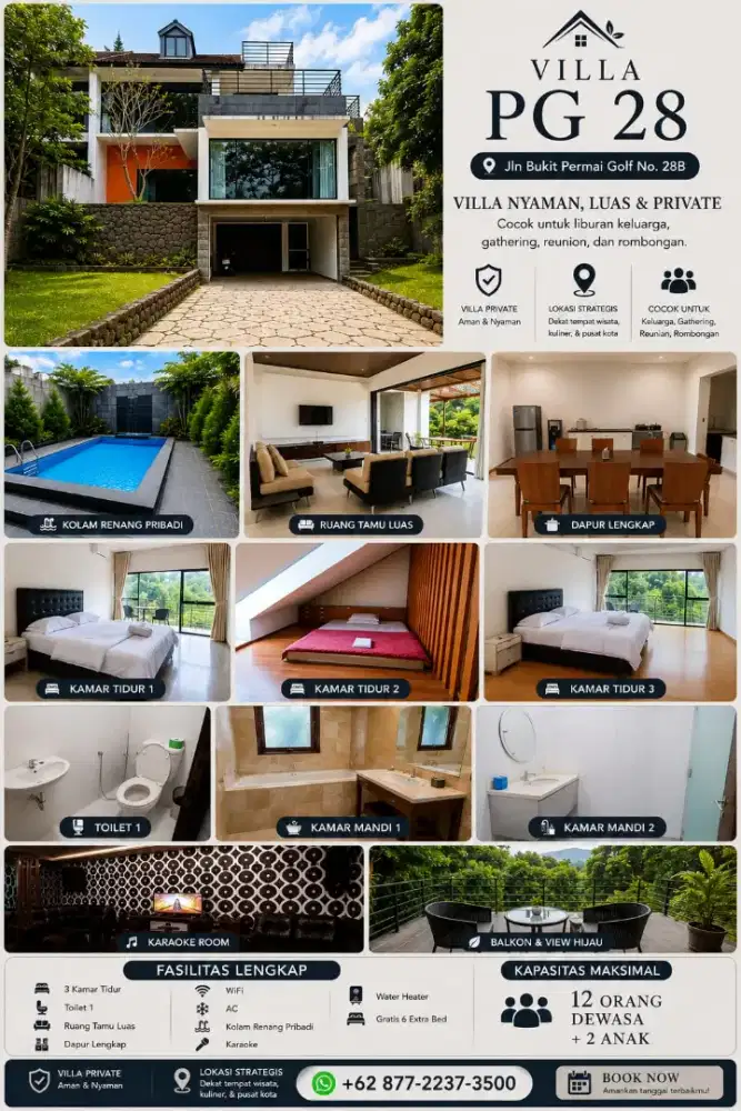 Sewa villa 3 kamar frivate pool