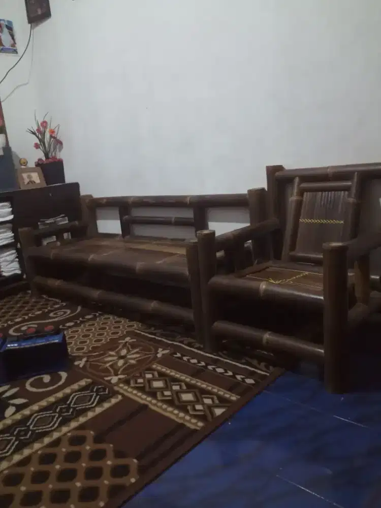 Jual kursi bambu anyam