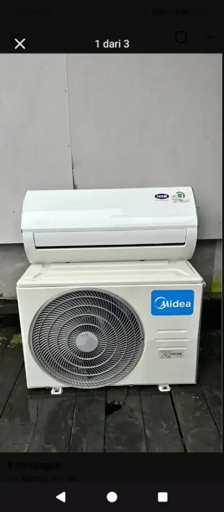 Jual ac midea terbaru 1/2 pk R 32 lowt 360 watt kondisi 95% ori semua