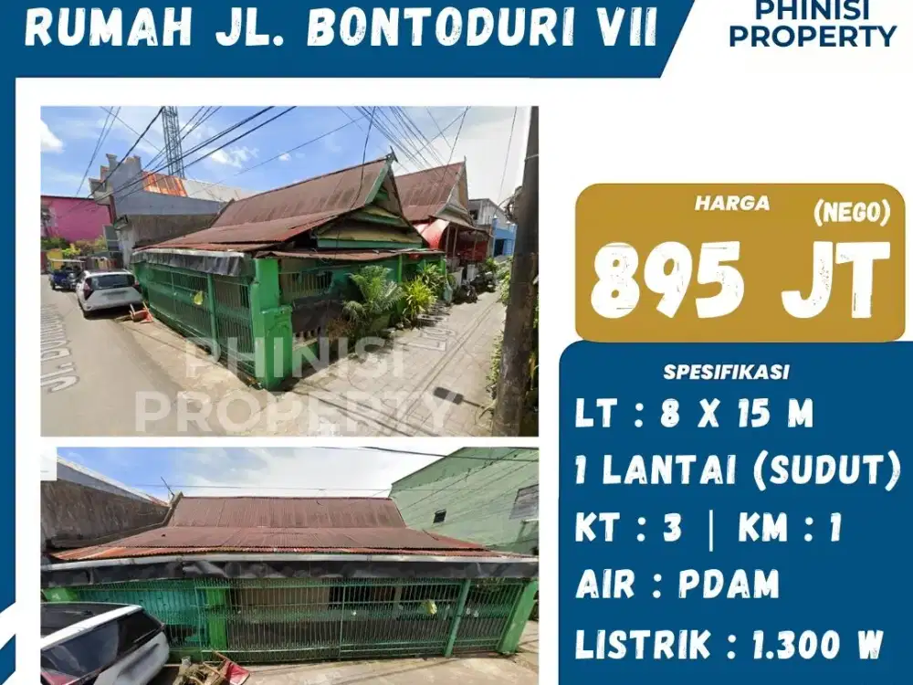 DIJUAL RUMAH STRATEGIS DI JL. BONTODURI VII – MAKASSAR