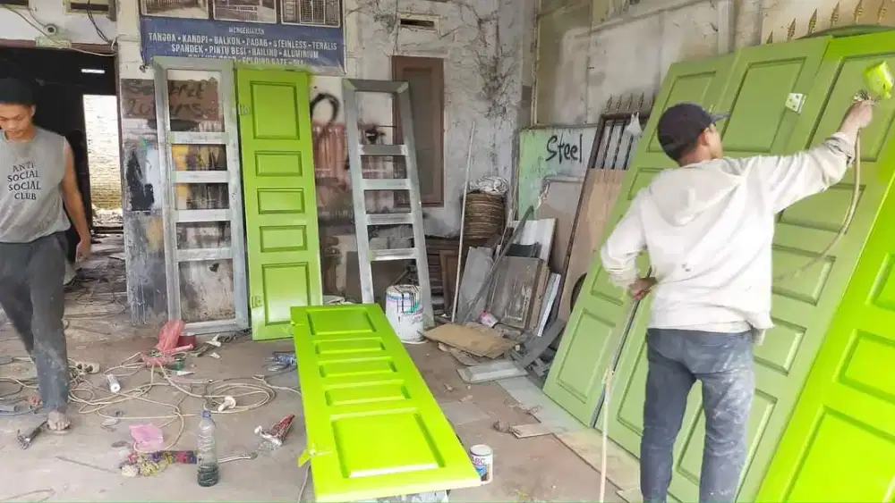 Pintu lipat bahan plat
