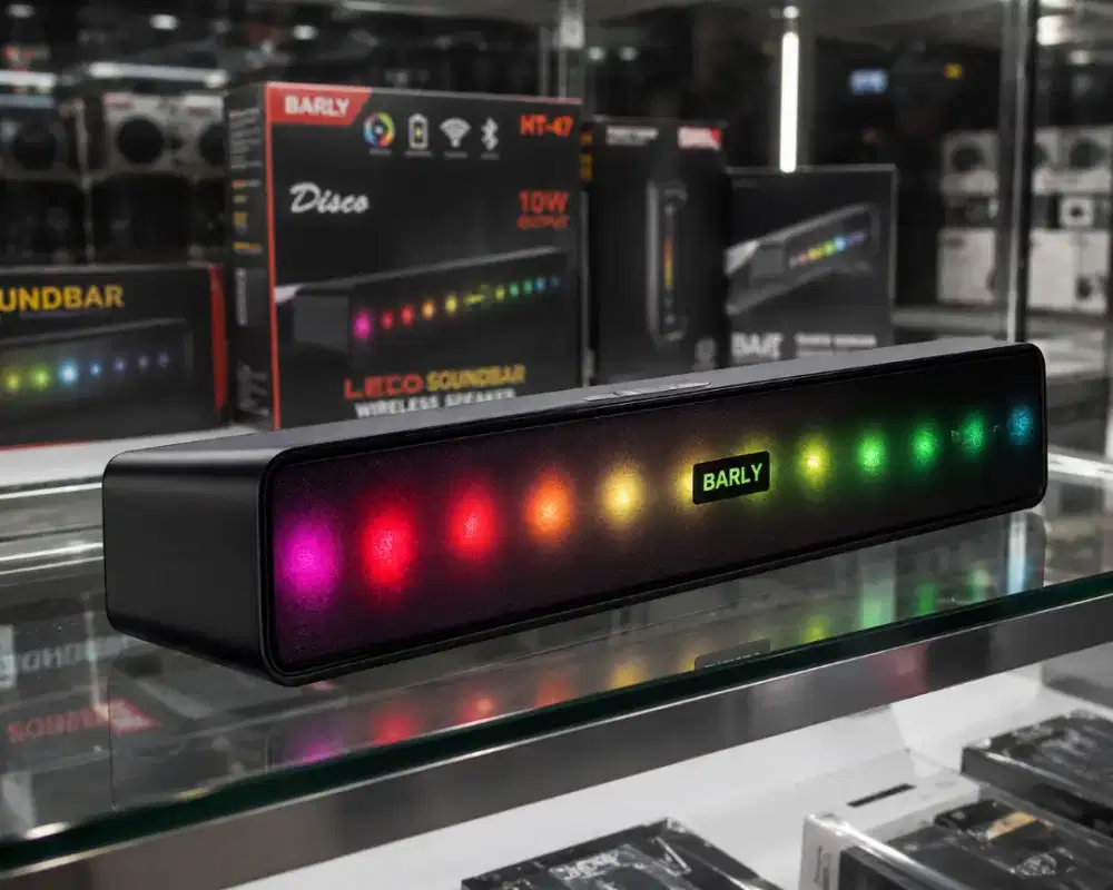 Soundbar dengan lampu RGB