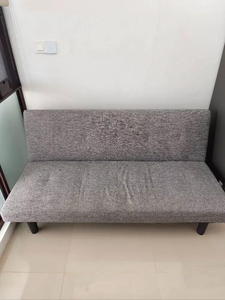 Sofa Bed Informa Minimalis Abu-Abu Bekas Murah - Bisa Jadi Kasur