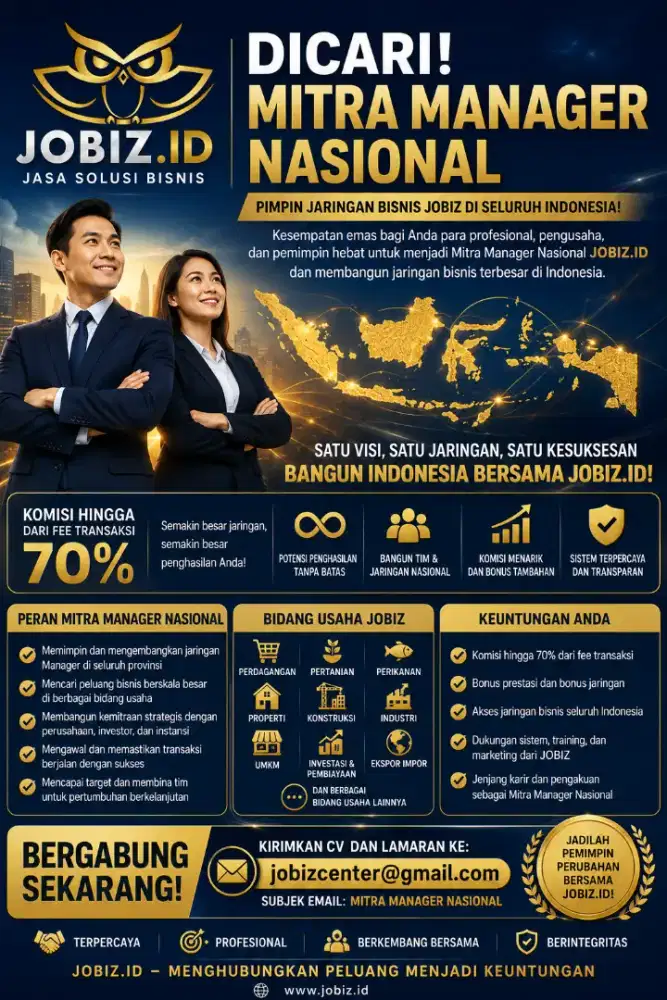 Lowongan Khusus Mitra Manager Nasional