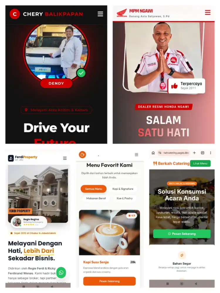 Jasa bikin website/landing page/personal website untuk branding