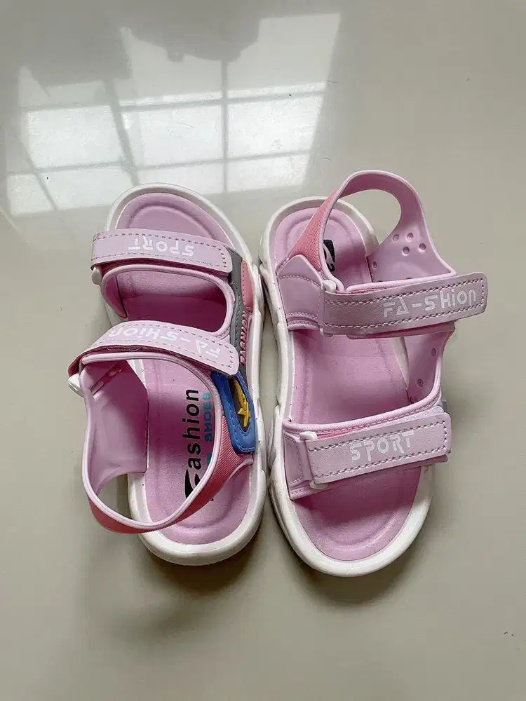 Sandal anak fashion murah ungu lilac putih white