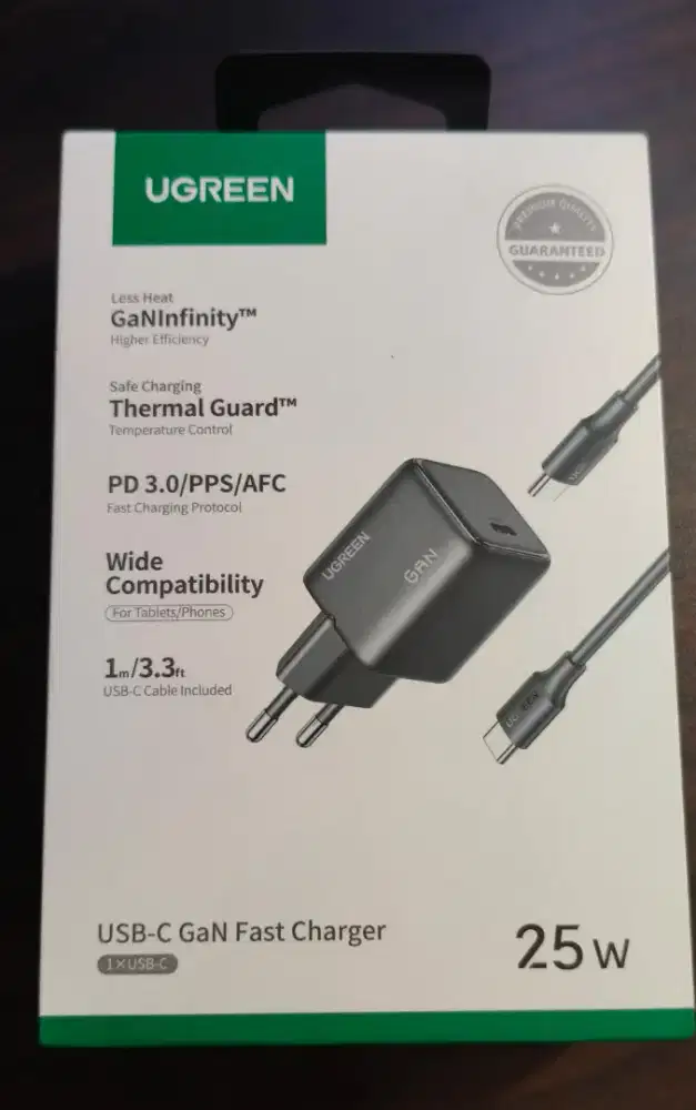 UGreen Charger Set GaN 25W USB-C - Black (75103)