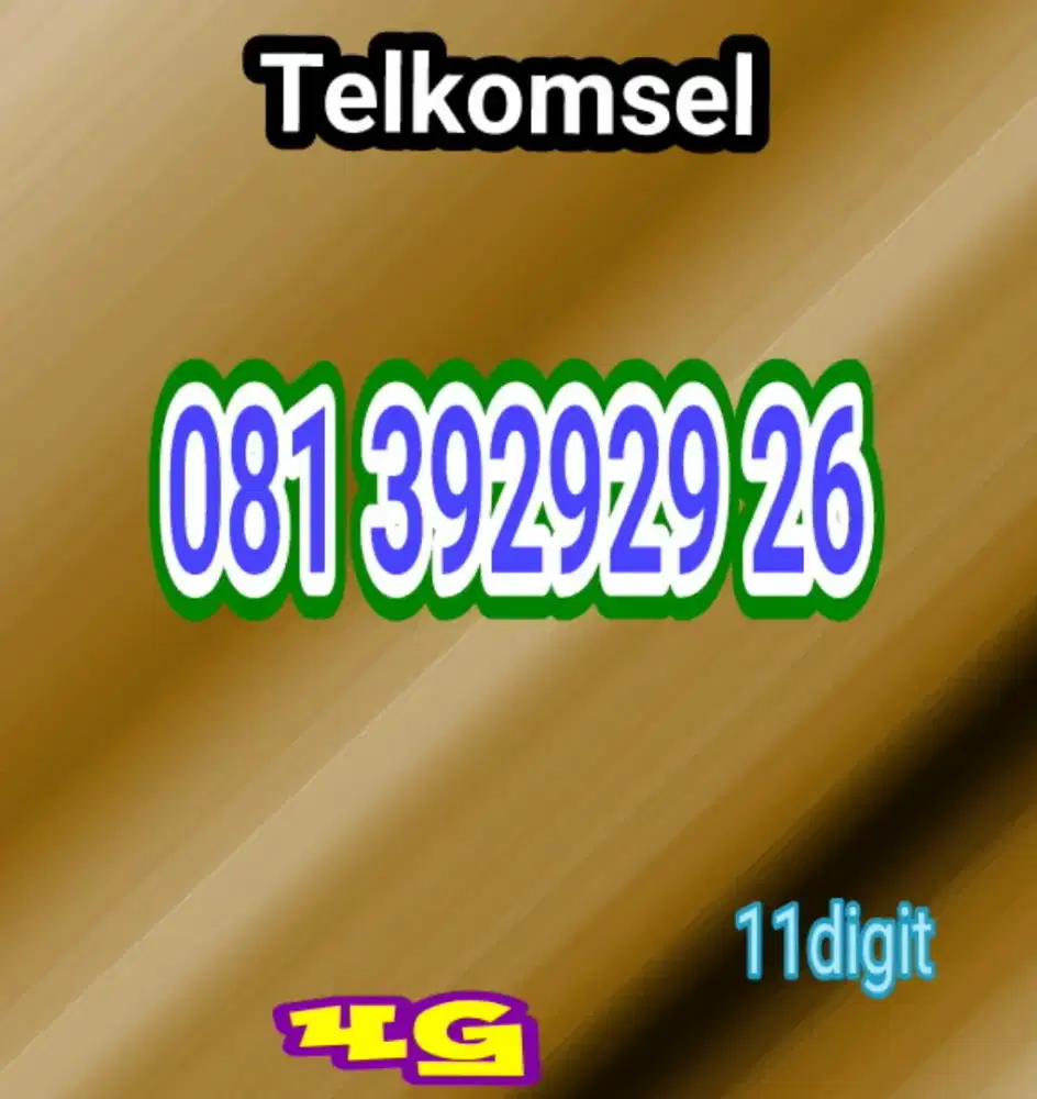 Kartu cantik simpati 11angka 2929