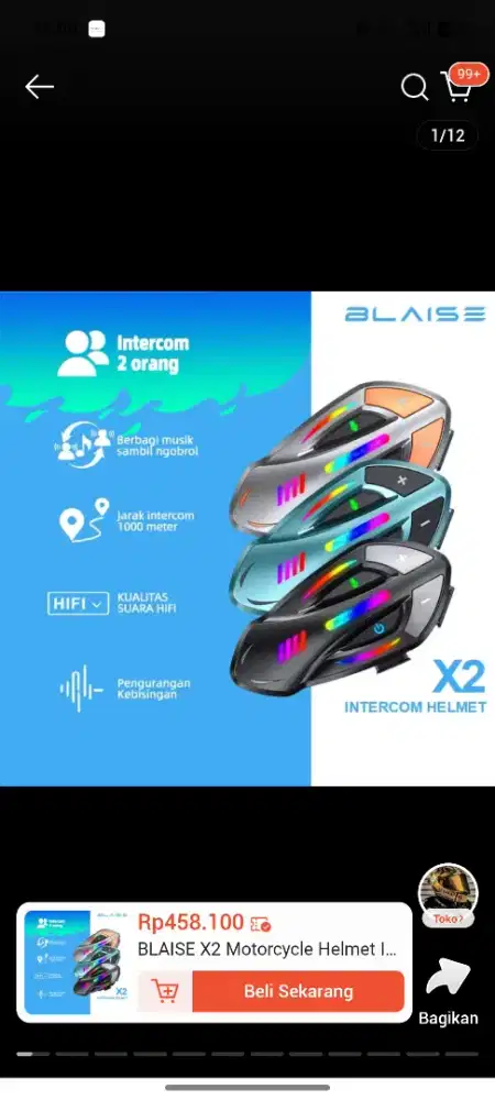 INTERCOM HELM BLAISE BARU!! TERSEGEL