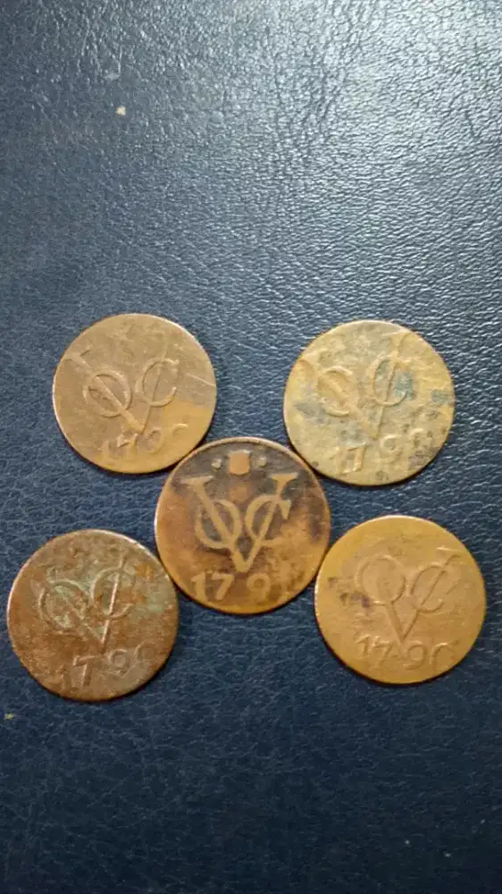 Uang Coin Kuno VOC 1790 5 Pcs.