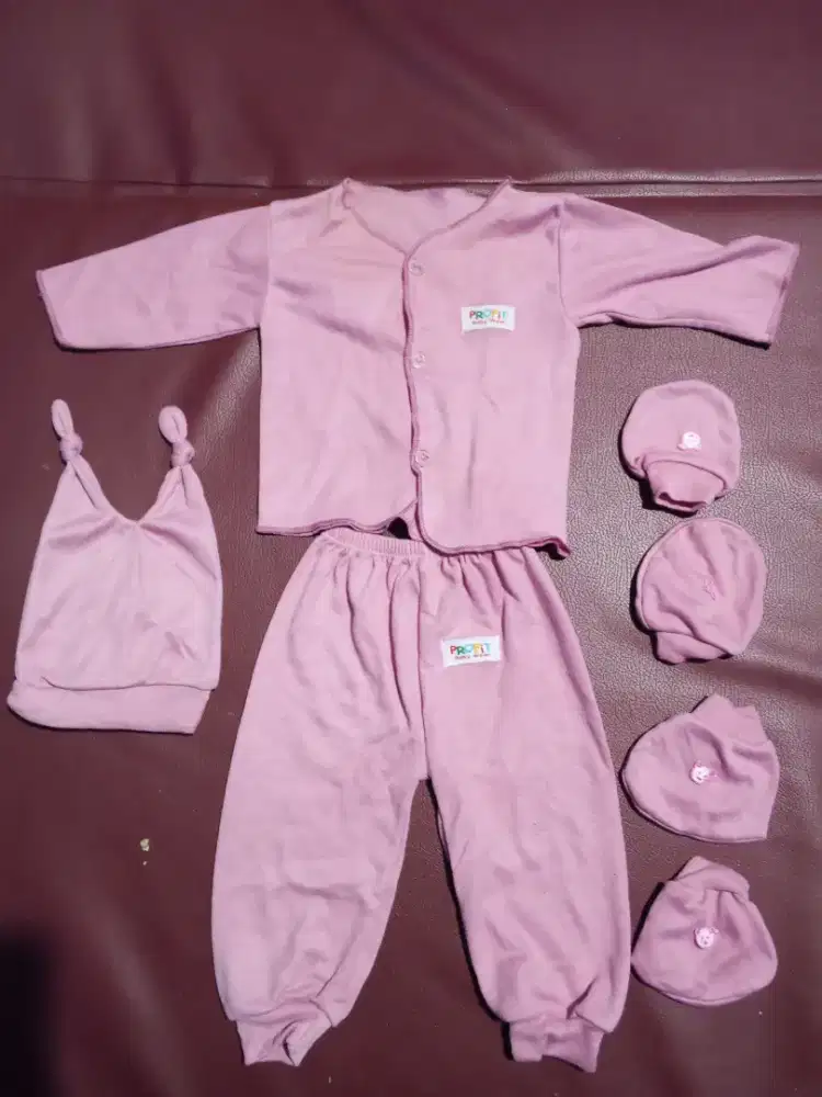 Baju celana set bayi sarung tangan kaki